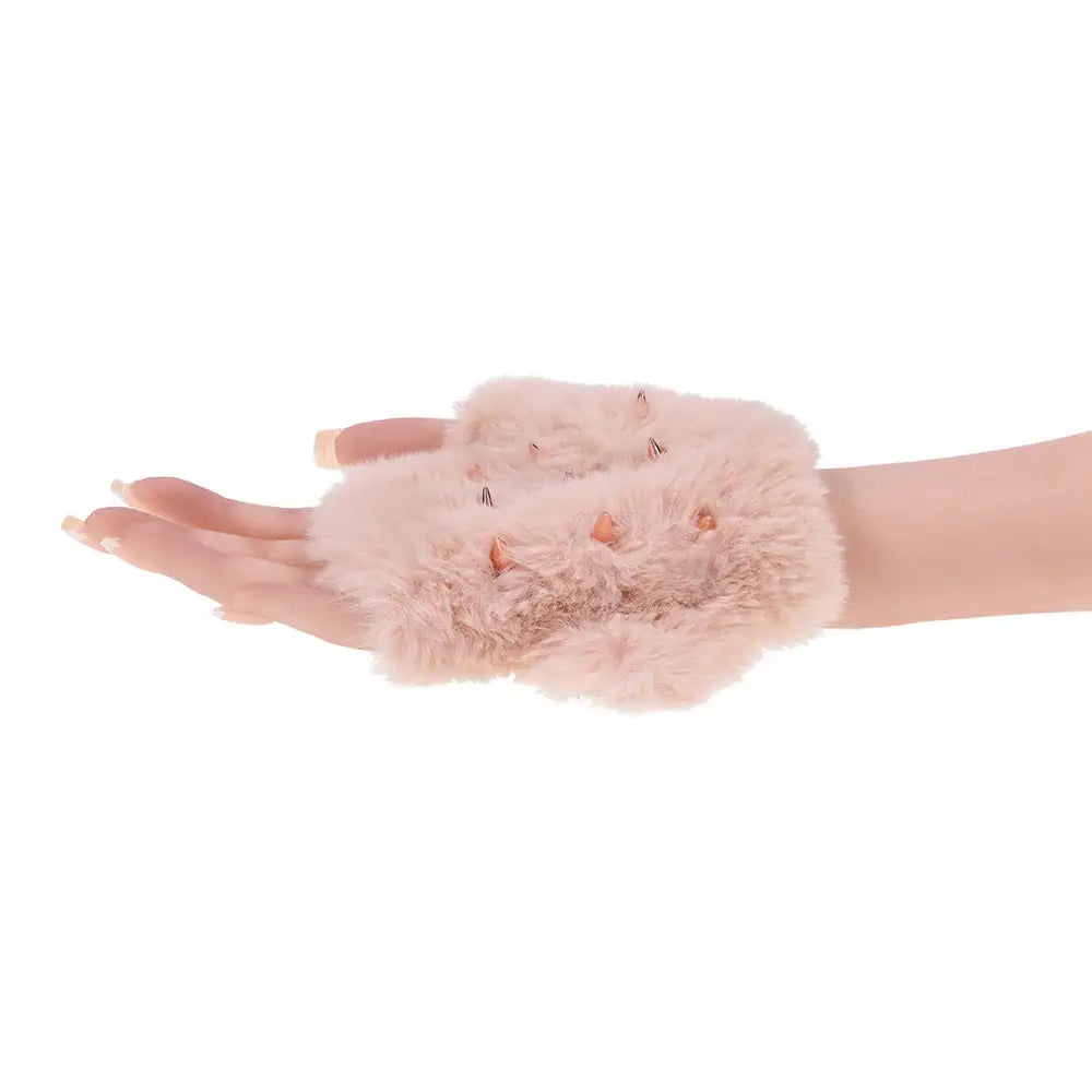 Sex & Mischief® Peaches ’n CreaMe Spiked Sensory Glove Peach Tickler