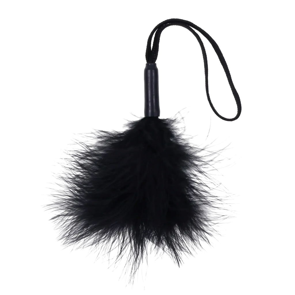 Sex & Mischief® Peaches ’n CreaMe Wrist Feather Tickler Black