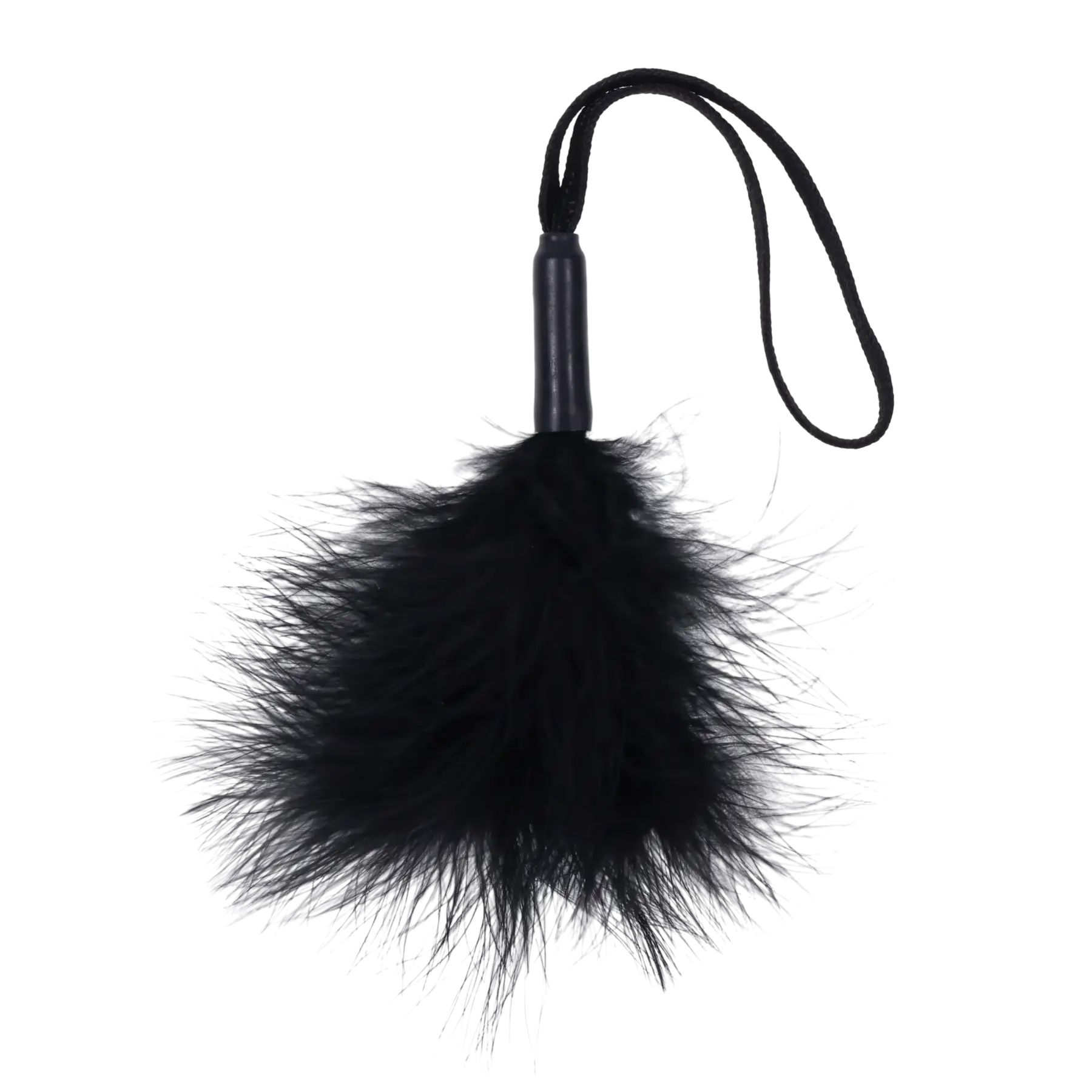 Sex & Mischief® Peaches ’n CreaMe Wrist Feather Tickler Black