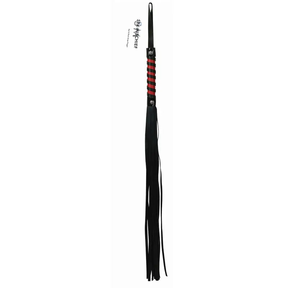 Sex & Mischief® Red and Black Stripe Flogger