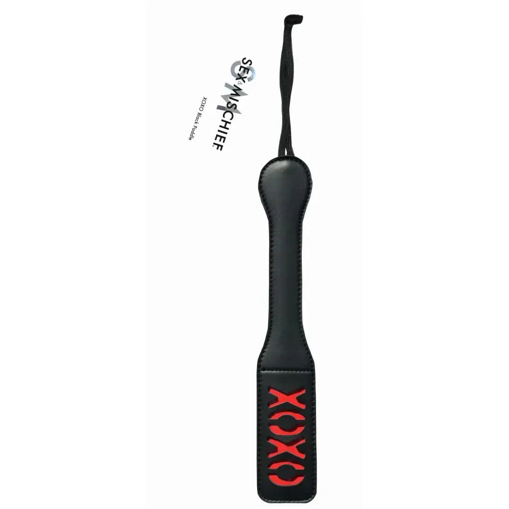 Sex & Mischief® XOXO Paddle - Black - Flogger