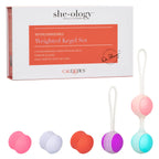 She-ology® Interchangeable Weighted Kegel Set - Rainbow - Kegels