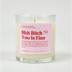 Shit Bitch You Is Fine Glass Candle SEASIDE + ROSES