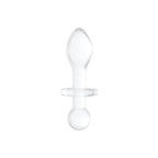 Chrystalino Rocker Glass Butt Plug - White