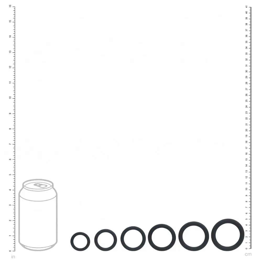 Shots LEVELZ Classic Silicone C-Ring Set of 6