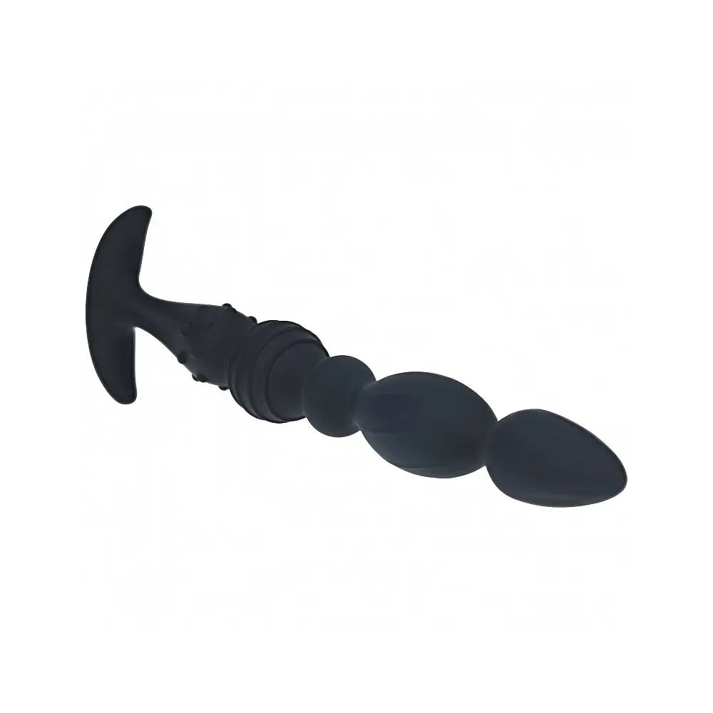 Shots LEVELZ Multi-Textured Silicone Flared Anal Probe Black