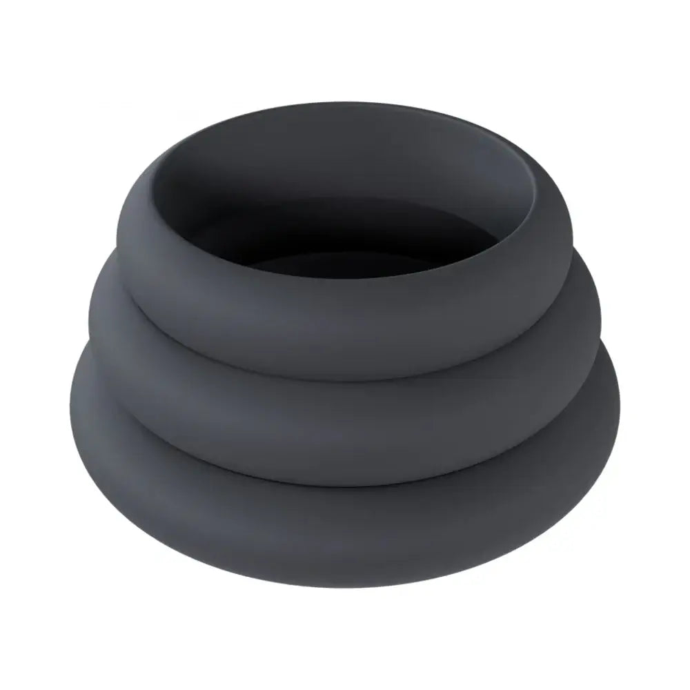 Shots LEVELZ Silicone C-Ring Set of 3 Black / XS/S/M / Wide
