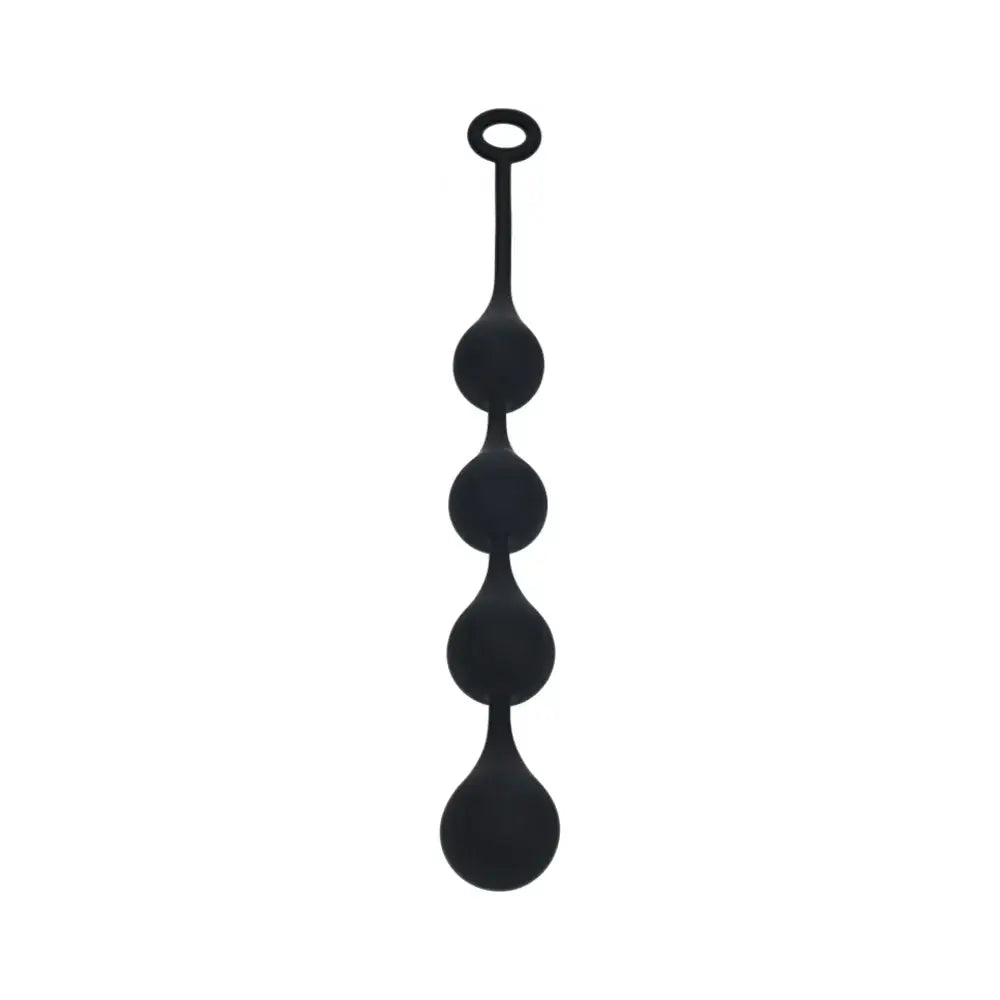 Shots LEVELZ Waterdrop Silicone Anal Balls Black / Large