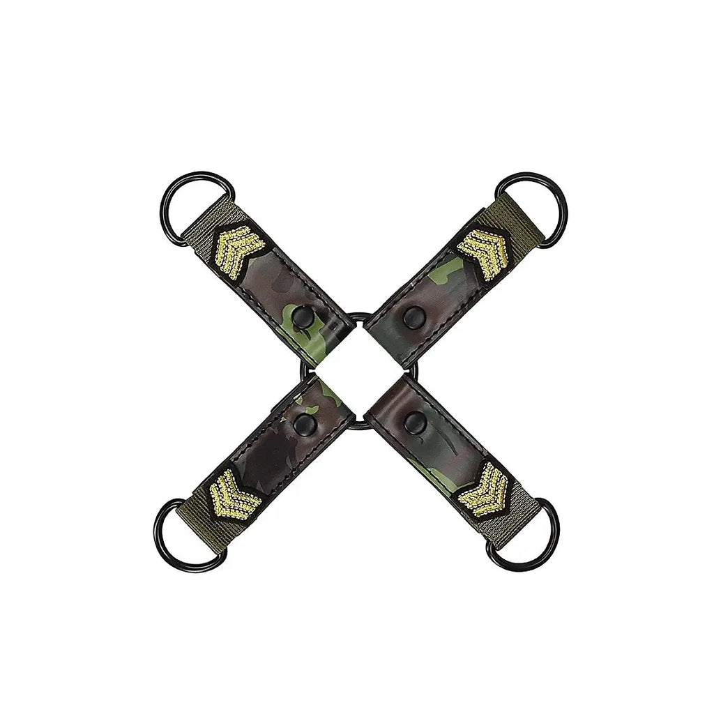 Army Bondage Kit for Playful Fun includes Breathable Ball Gag - Camo - Restraints