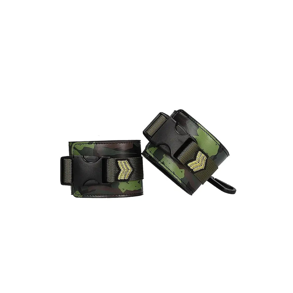 Army Bondage Kit for Playful Fun includes Breathable Ball Gag - Camo - Restraints
