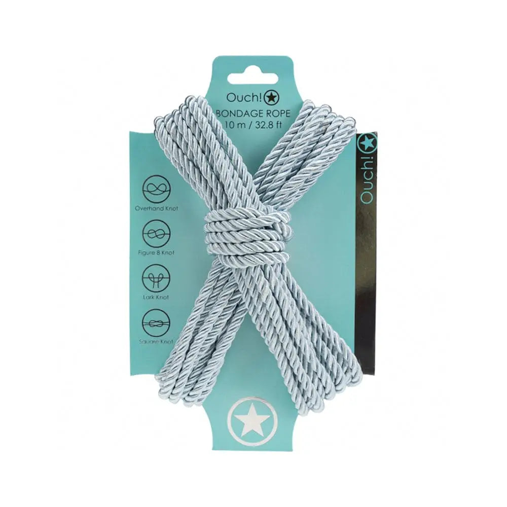 Shots Ouch! Nylon 10m/32' Bondage Rope Light Blue - Rolik®