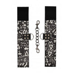 Ouch! Love Street Art Hand Cuffs - Black - Restraints
