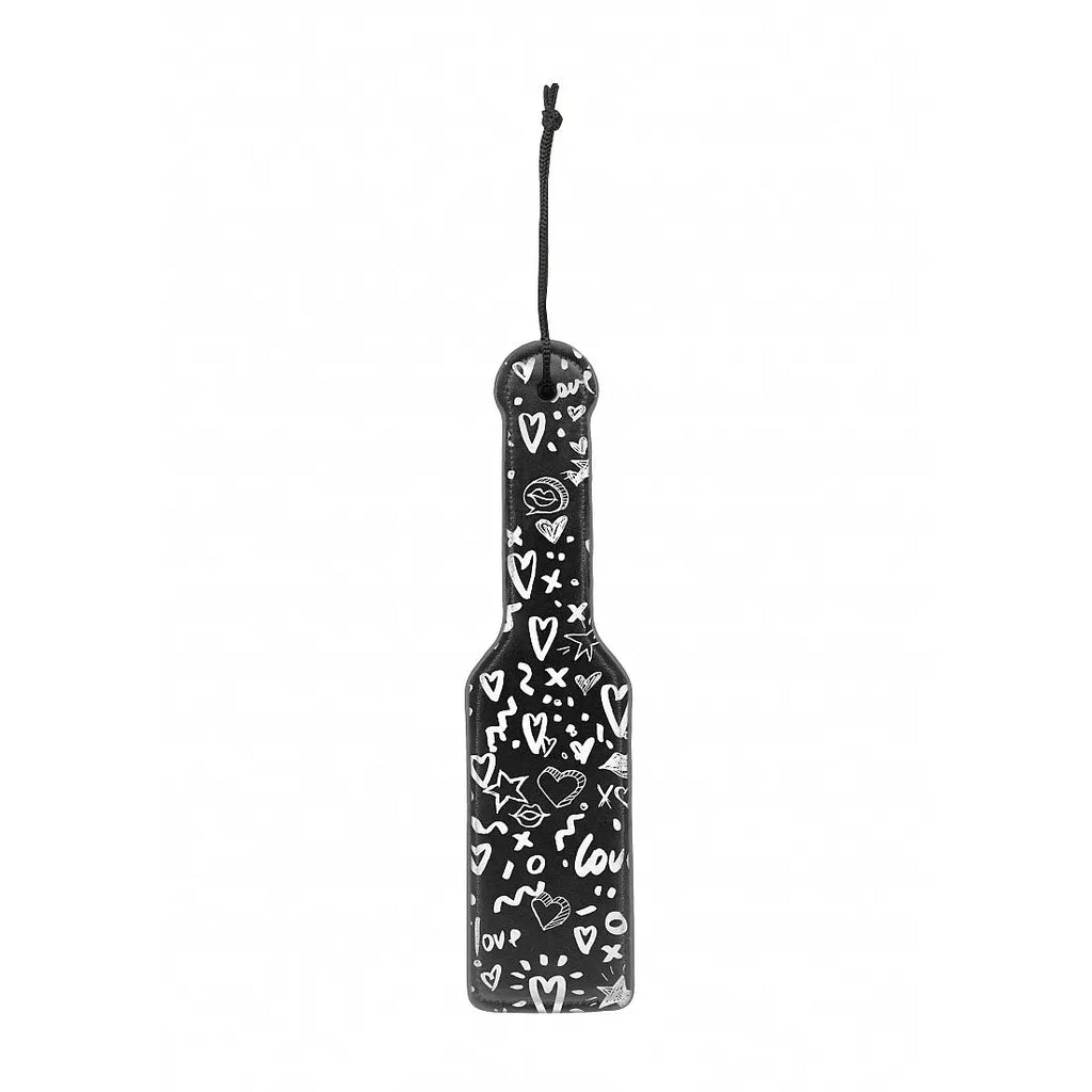 Ouch! Love Street Art Paddle - Black - Flogger