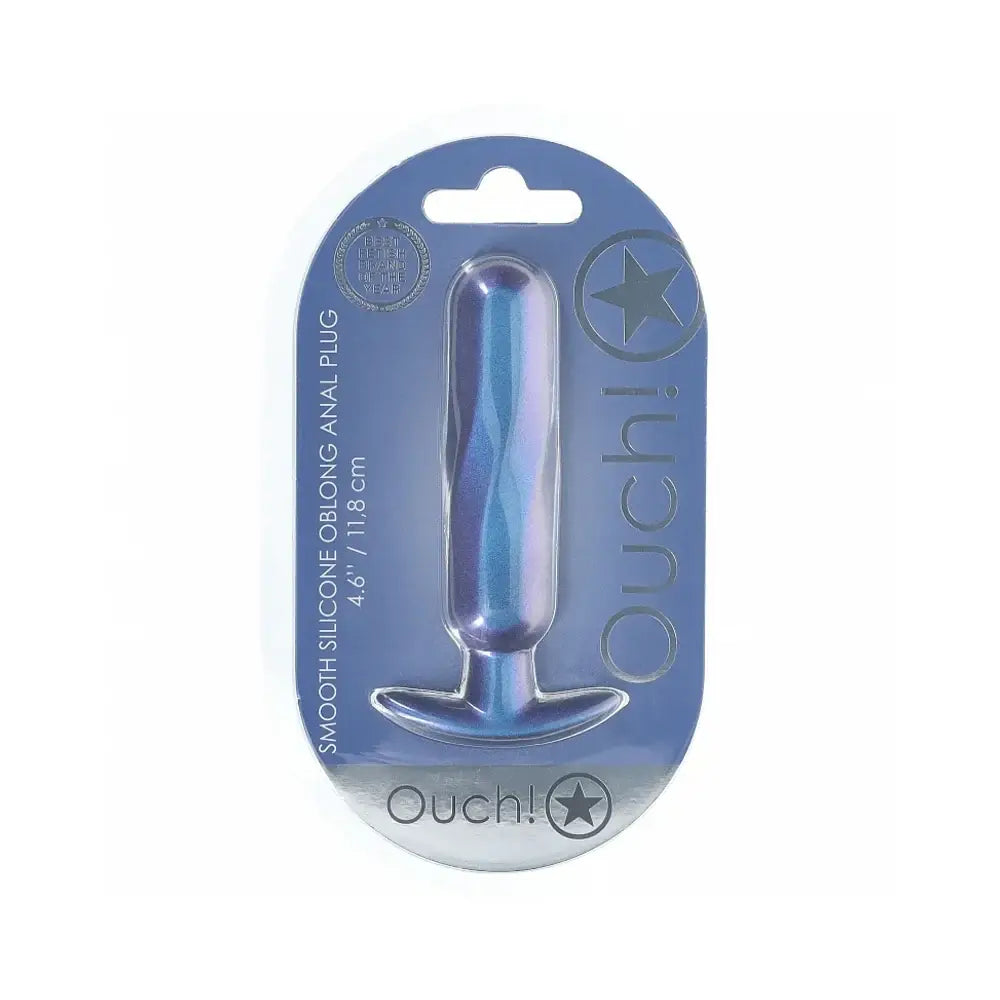 Ouch! Smooth Silicone Oblong Anal Plug - Butt