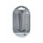 Ouch! Smooth Silicone Ribbed Anal Plug - Butt