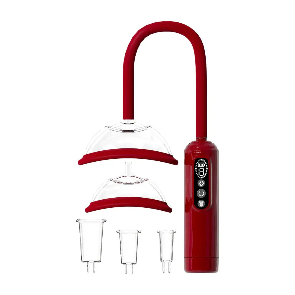 Shots Pumped Automatic Vulva Breast & Nipple Pump | USB Rechargeable Red