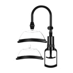Shots Pumped Manual Vulva Pump Kit | 2 Cups Hose & Hand Black