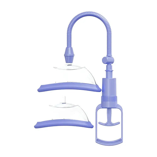 Shots Pumped Manual Vulva Pump Kit | 2 Cups Hose & Hand Lavender
