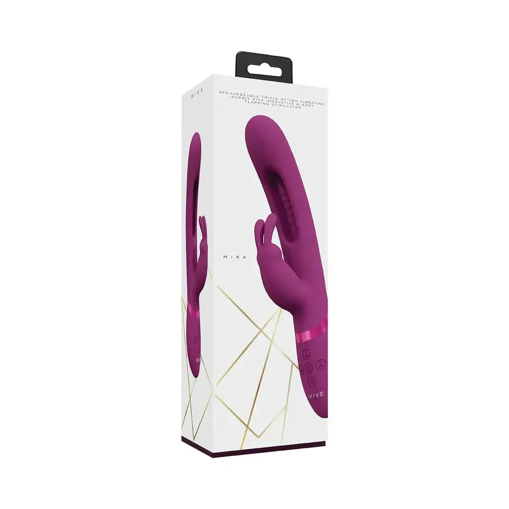 Vive Mika Triple Motor Vibrating Rabbit with G - Spot Flapping Stimulator - Rolik®