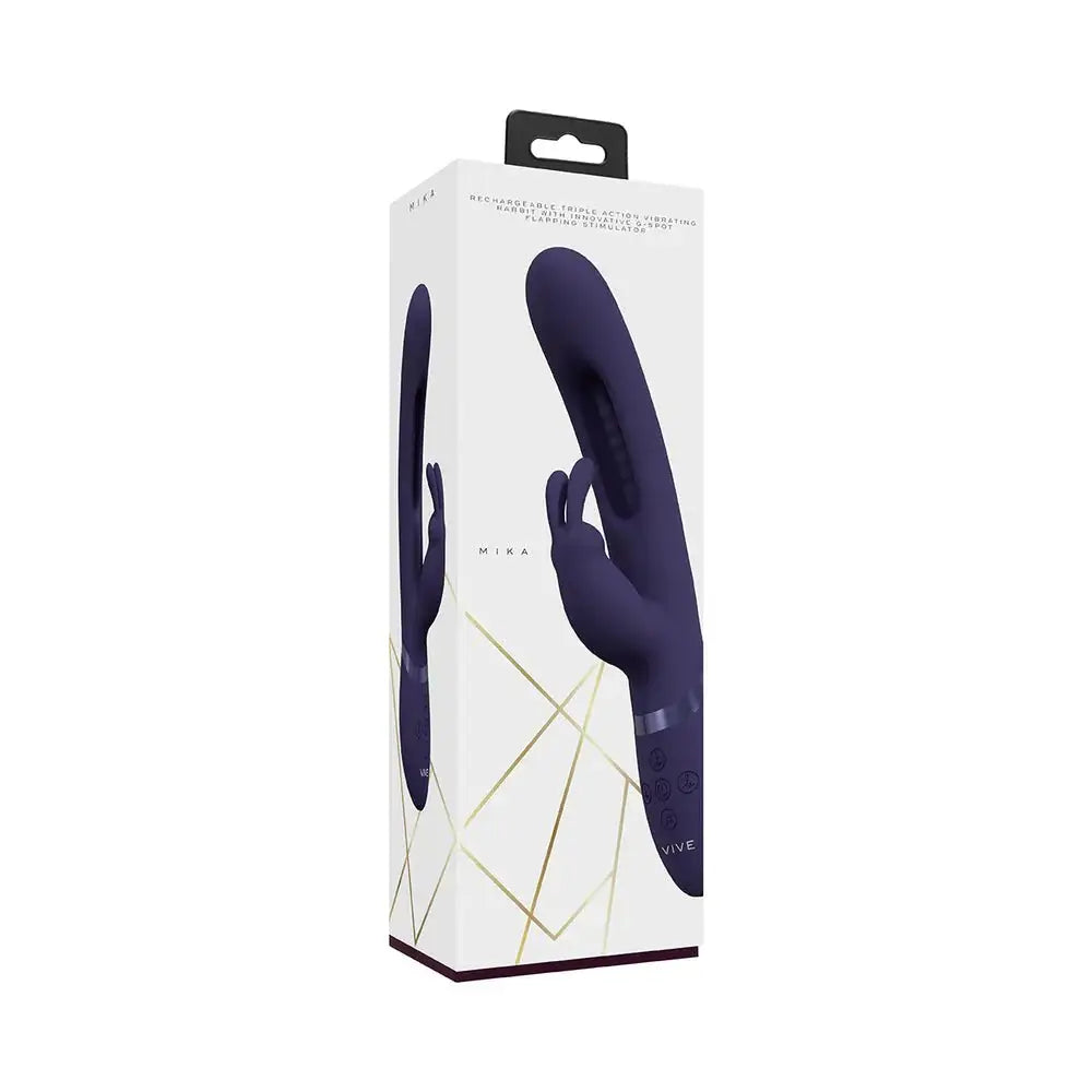 Vive Mika Triple Motor Vibrating Rabbit with G - Spot Flapping Stimulator - Rolik®