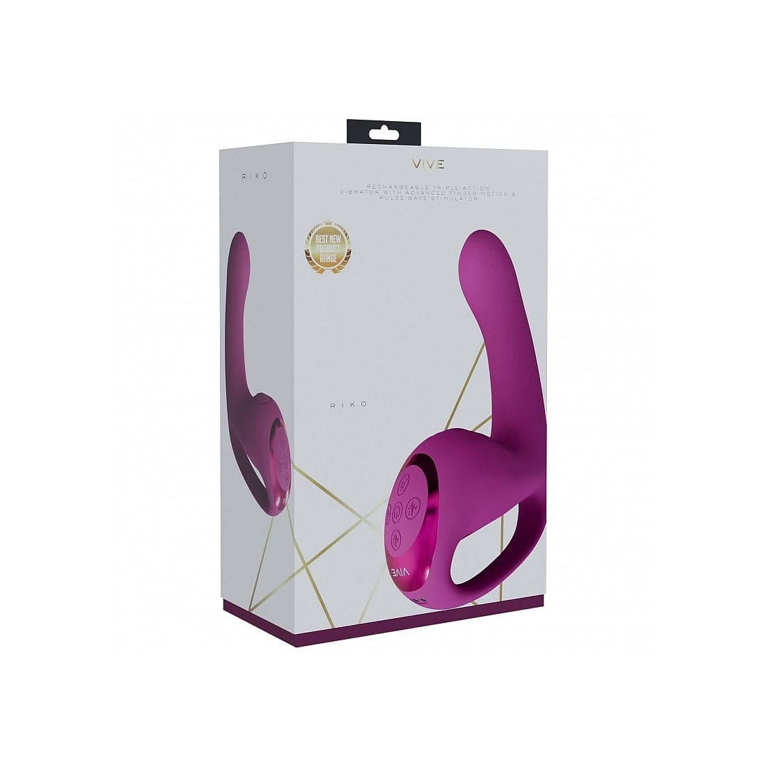 Shots Vive Riko Triple Thumper with Finger Motion Vibrator Pink - Rolik®