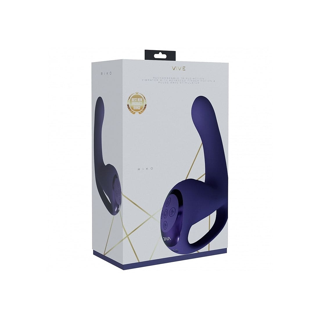 Shots Vive Riko Triple Thumper with Finger Motion Vibrator Purple - Rolik®