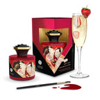 Shunga Edible Body Paint with Brush | Aphrodisiac Flavors Sparkling Strawberry Wine