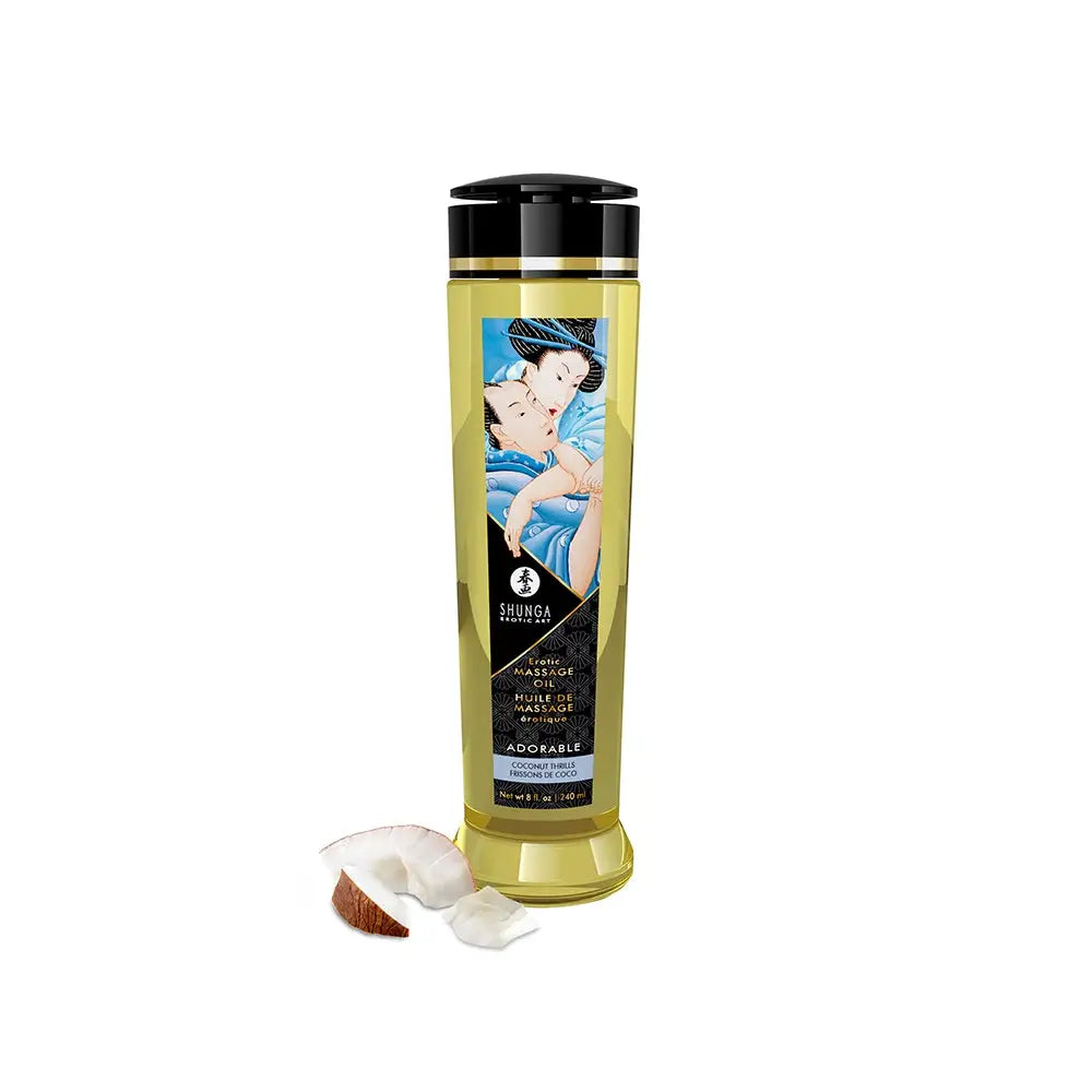 Shunga Erotic Massage Oil - Adorable - Coconut Thrills