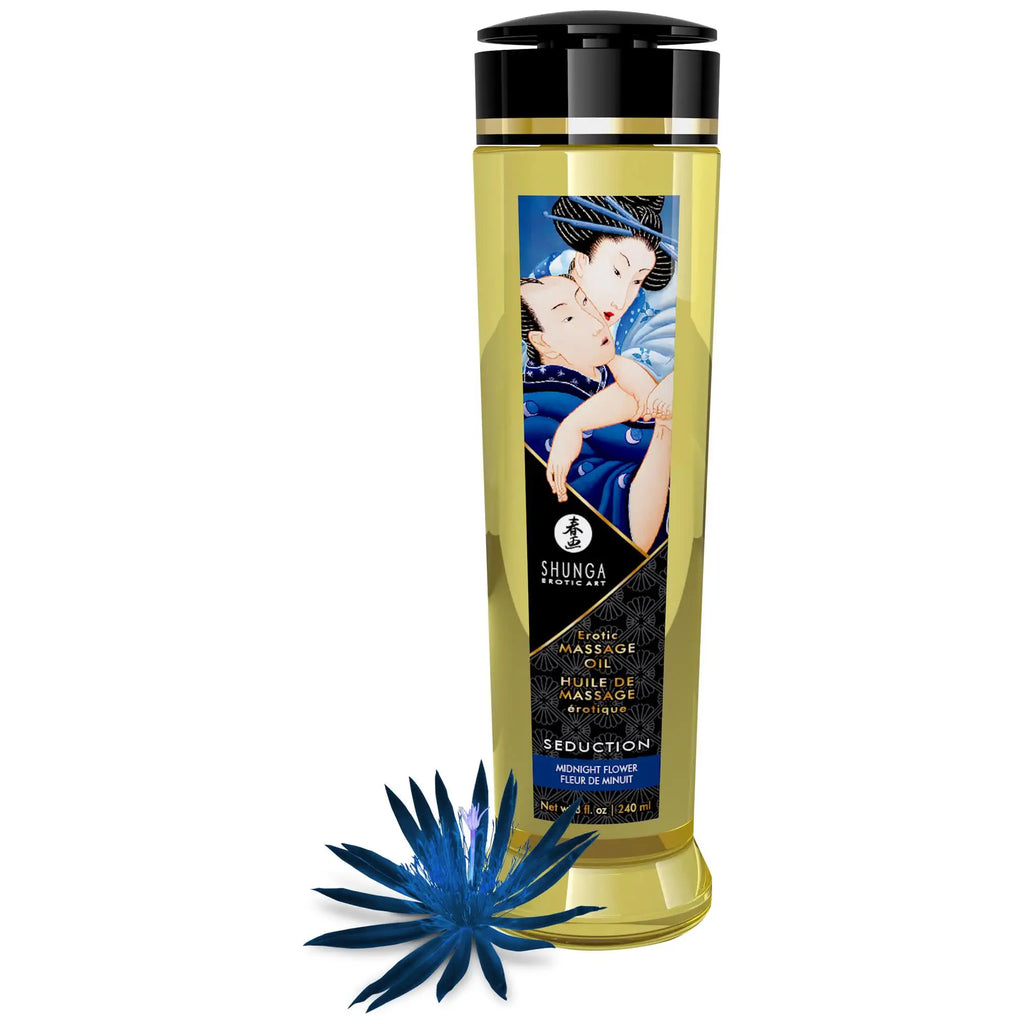 Shunga Erotic Massage Oil Seduction - Midnight Flower