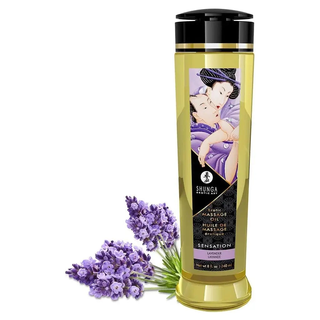 Shunga Erotic Massage Oil Sensation - Lavender