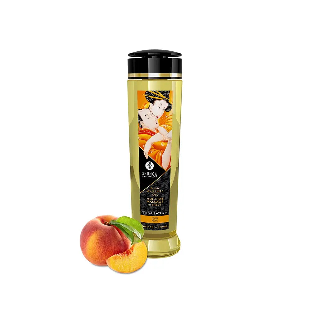 Shunga Erotic Massage Oil - Stimulation - Peach