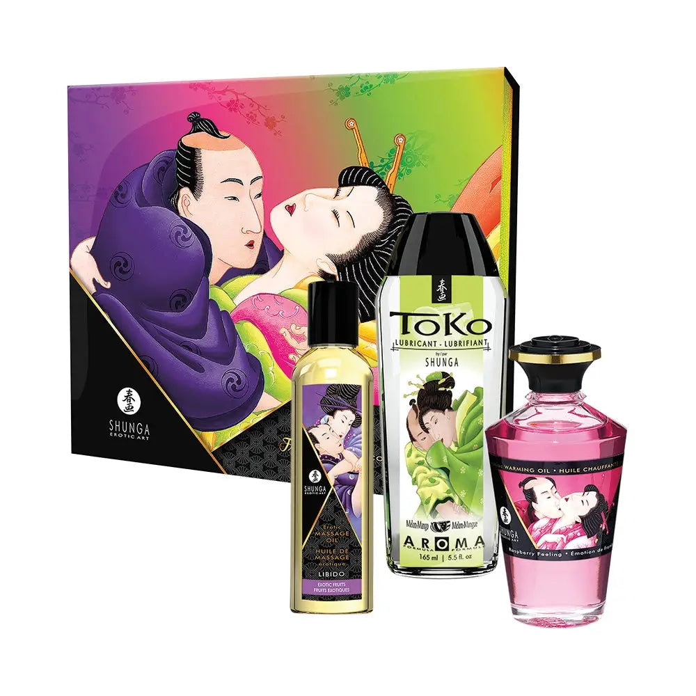 Shunga Fruity Kisses Kit - Massage Oil