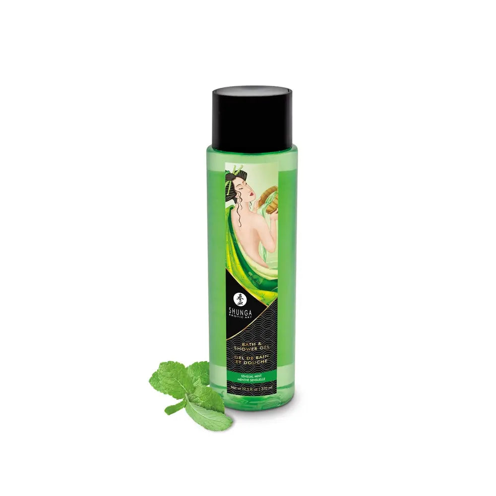 Shunga Kissable Scented Bath & Shower Gel - Mint - Bubble