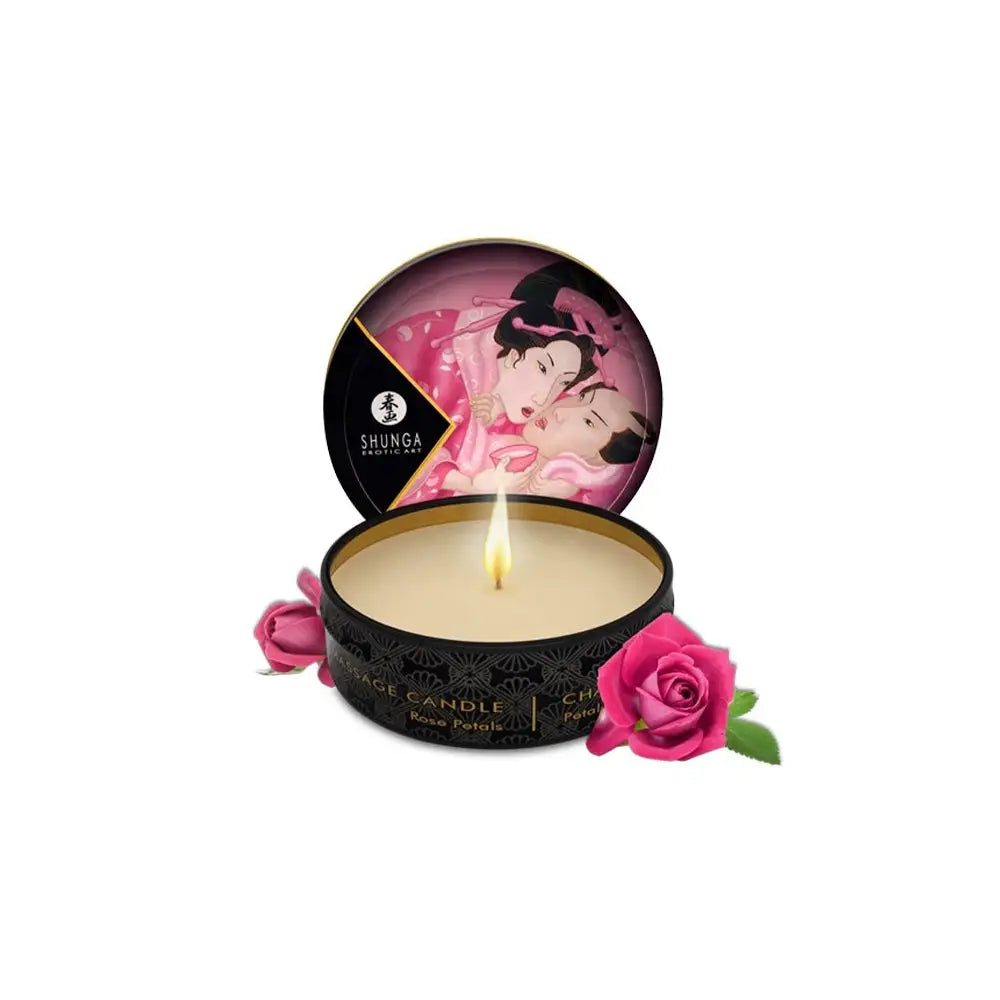 Shunga Mini Massage Candles - Roses - Candle