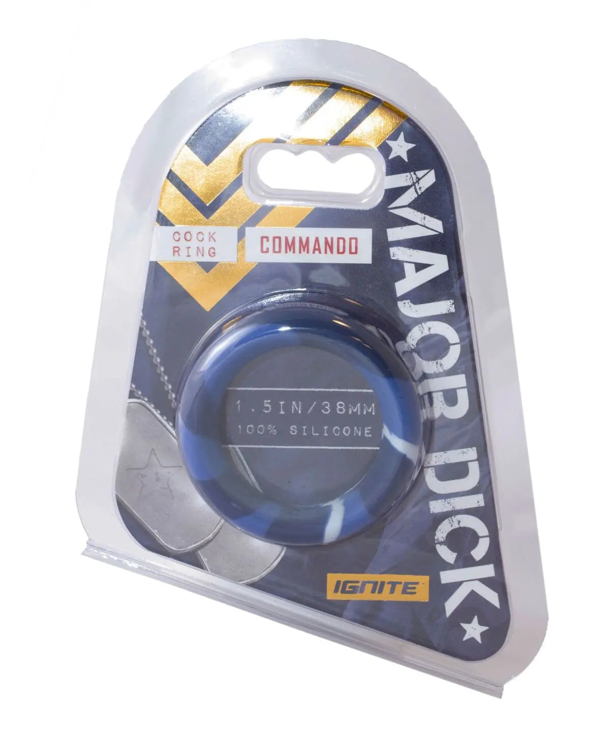 Major Dick Blue Camo Commando Silicone C - Ring - C-Ring