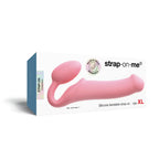 Silicone Bendable Strapless Strap On Pink / XL Dildo