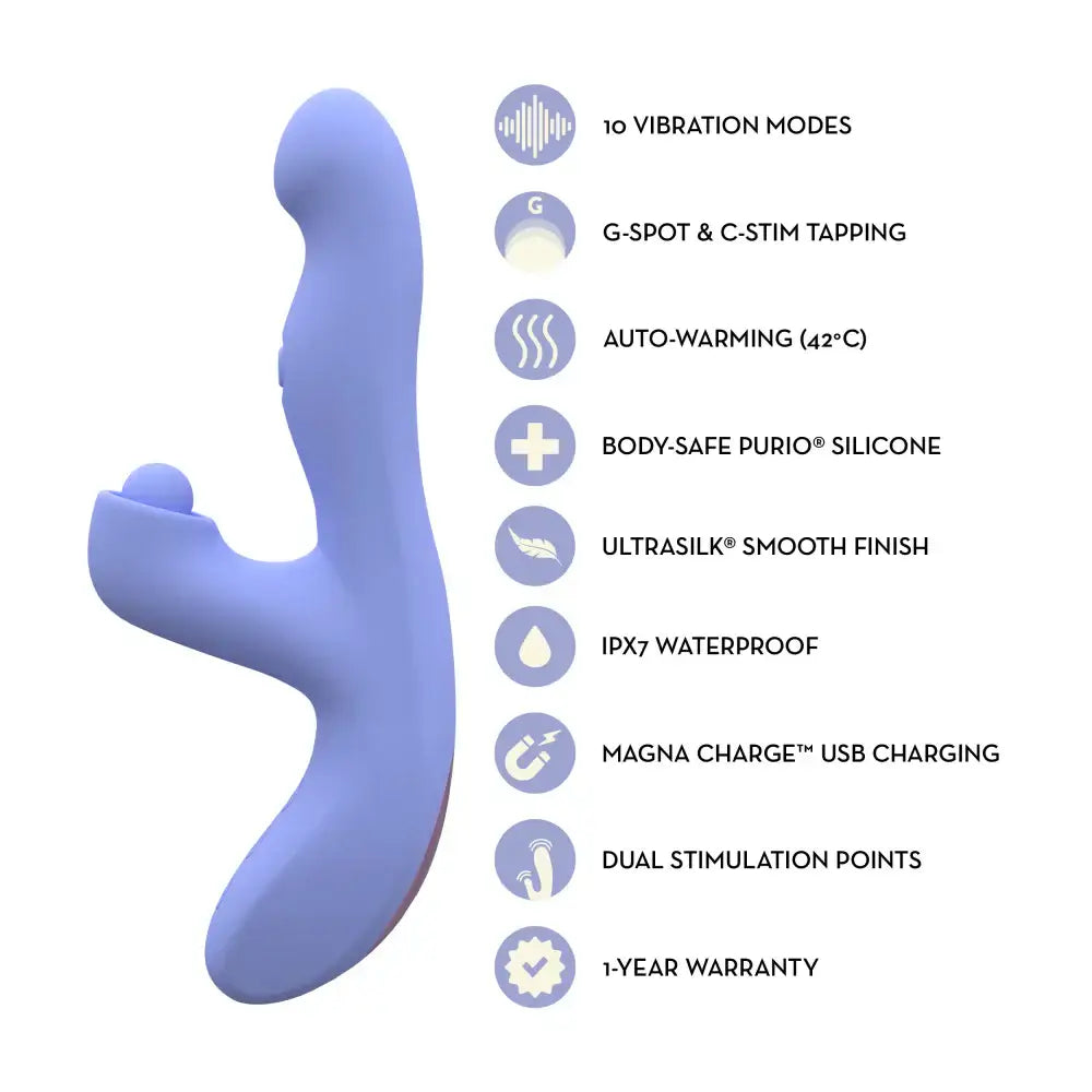 Lilac Simone Tapping Rabbit Vibrator