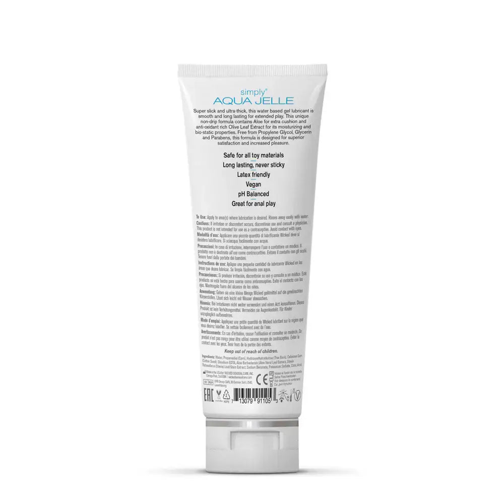 Simply® Aqua Jelle Water - Based Lubricant - 4 fl. oz.