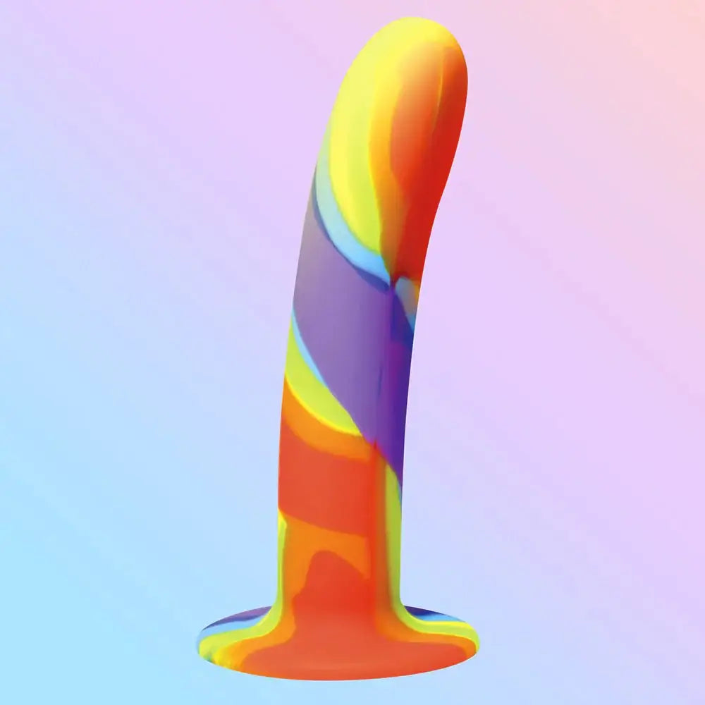 Simply Sweet Rainbow Silicone Dildo - Rolik®