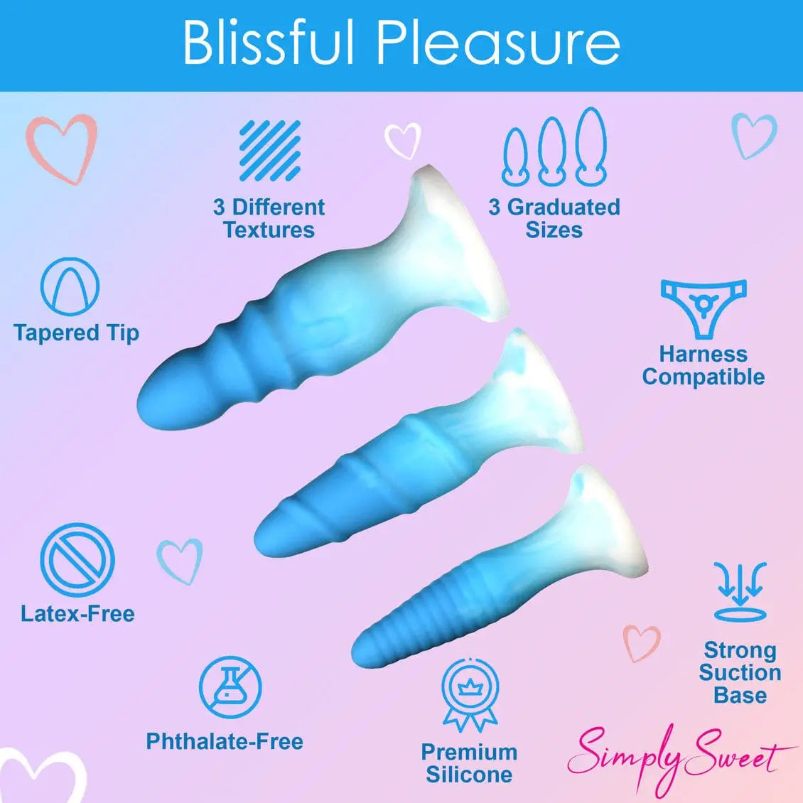 Simply Sweet Silicone Butt Plug Set - Rolik®
