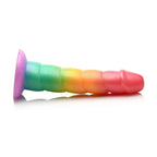 Simply Sweet Swirl Rainbow Silicone Dildo - Rolik®