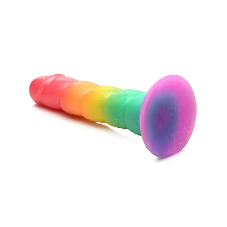 Simply Sweet Swirl Rainbow Silicone Dildo - Rolik®