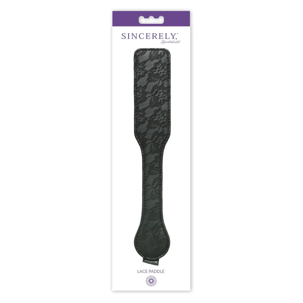 Sincerely® Lace Paddle - Black - Flogger