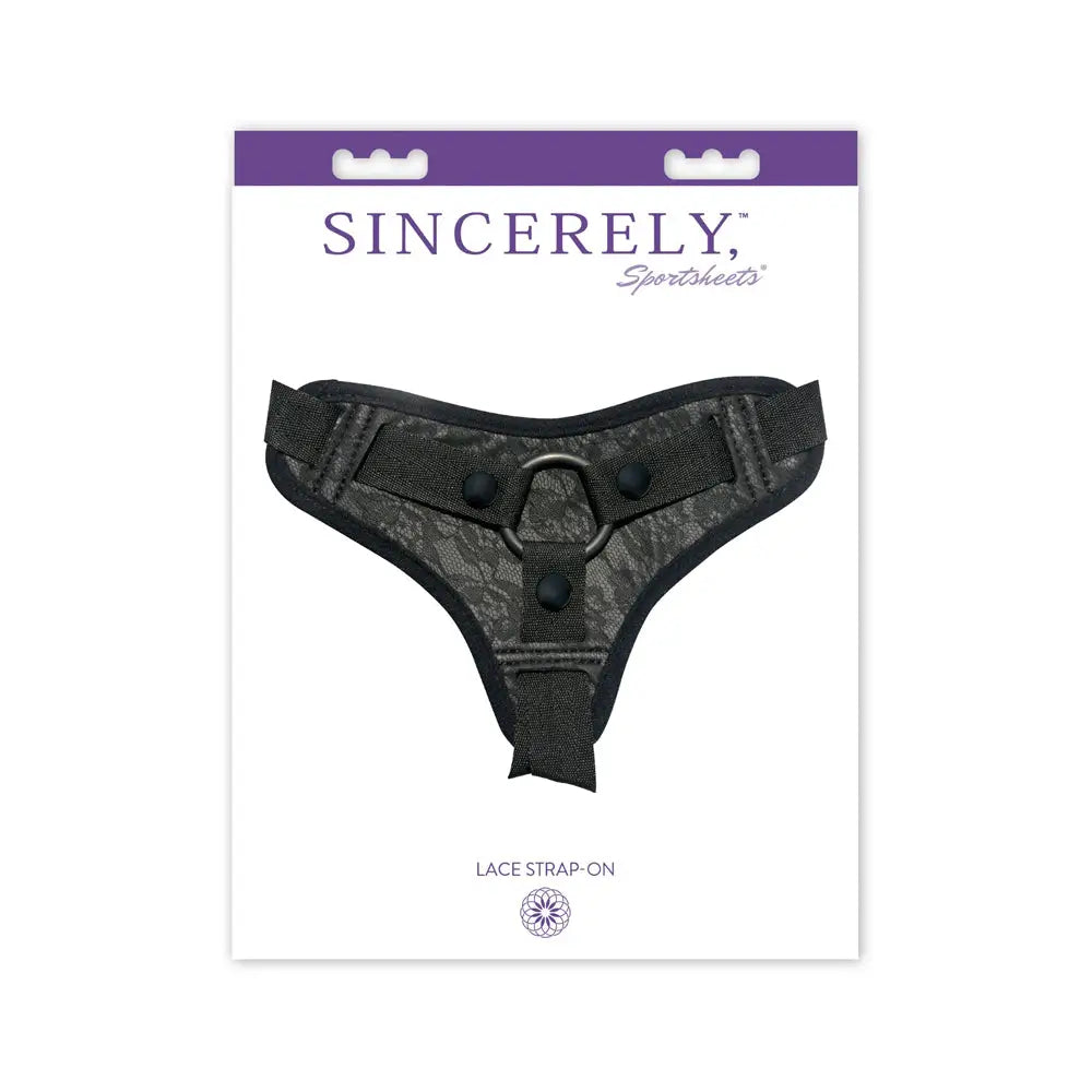 Sincerely® Lace Strap On Harness - Black