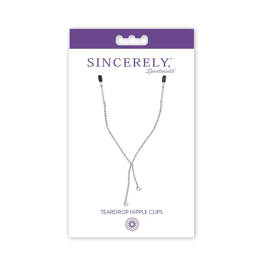 Sincerely® Teardrop Nipple Clips - Silver - Clamps