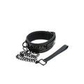 Sinful Collar with Leash - Black - Restraints