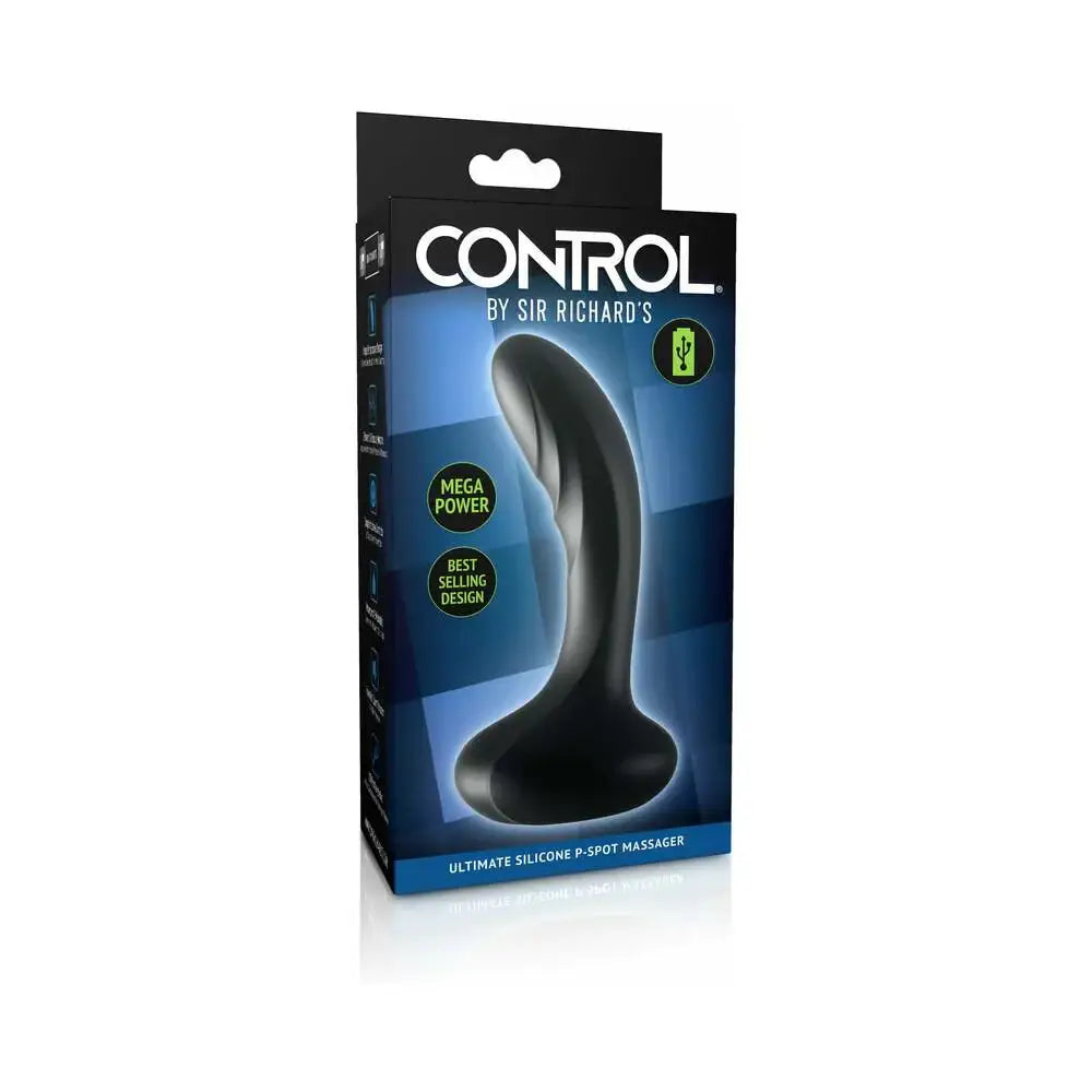 Sir Richards® Control Silicone Ultimate P - Spot Vibrator - Black - Anal Probe