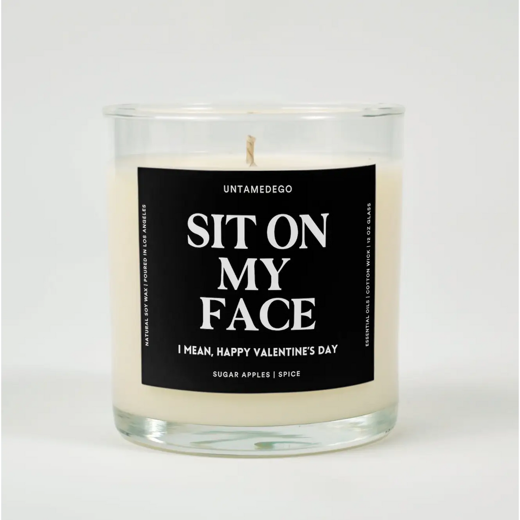 Sit On My Face Glass Candle SUGAR APPLES + SPICE