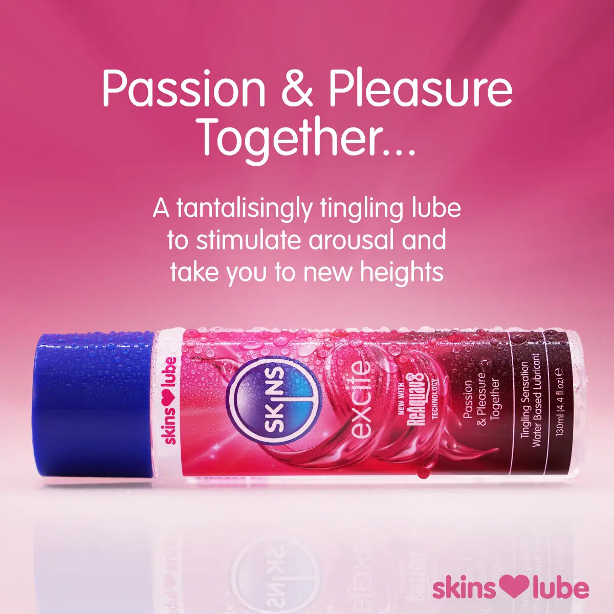 Skins Excite Tingling Water Based Lubricant 4.4 fl. oz.