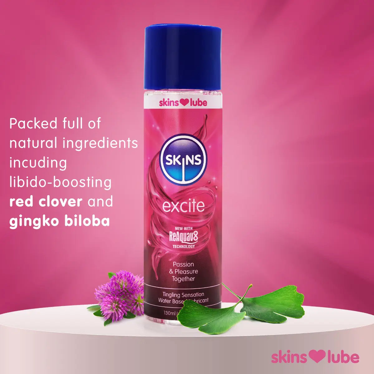 Skins Excite Tingling Water Based Lubricant 4.4 fl. oz.